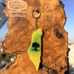 מחזיק מפתחות מאפוקסי בצורת ארץ ישראל חטיבת גולני